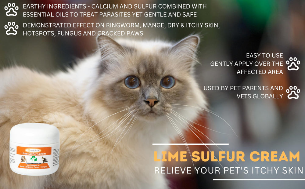 Lime sulfur cream packaging showing brand label and 2 oz size
