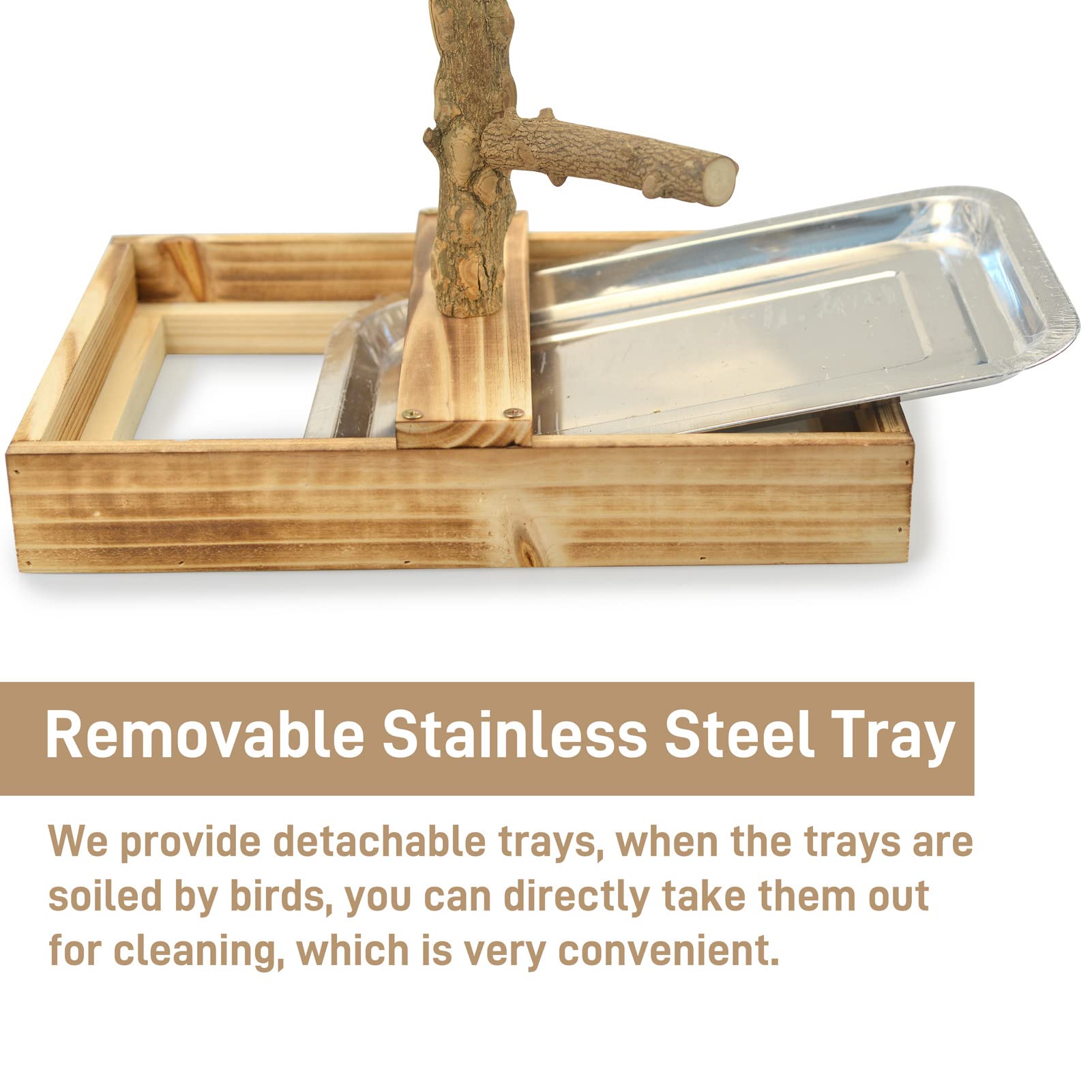 LIMIO bird cage accessories removable tray — quick clean-up after meals and play.