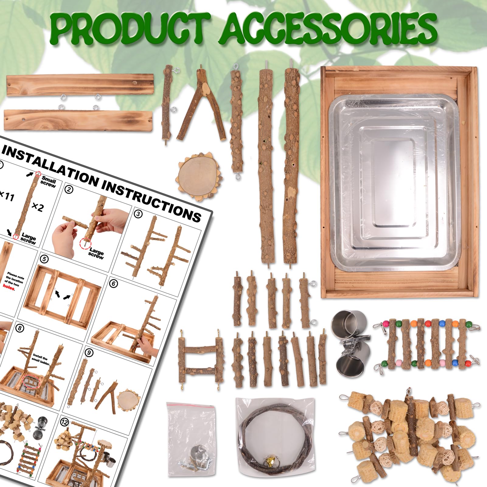 Limio Bird Playground natural wood construction promotes safe, durable play.