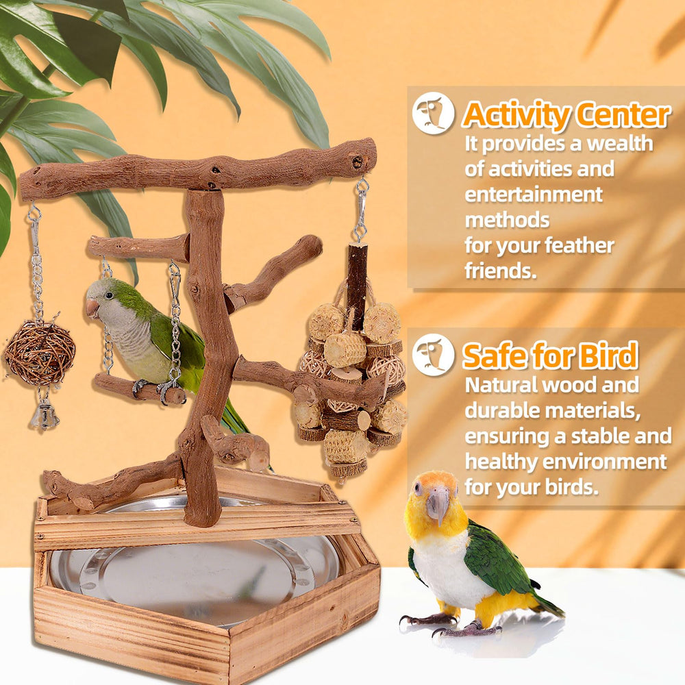 LIMIO grape wood perch-beak-toys—natural chewing toys support beak exercise.