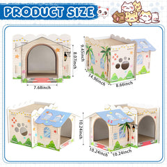 Lineshading 2-Story Cardboard Cat House with Scratcher Boards interior detail for scratching play