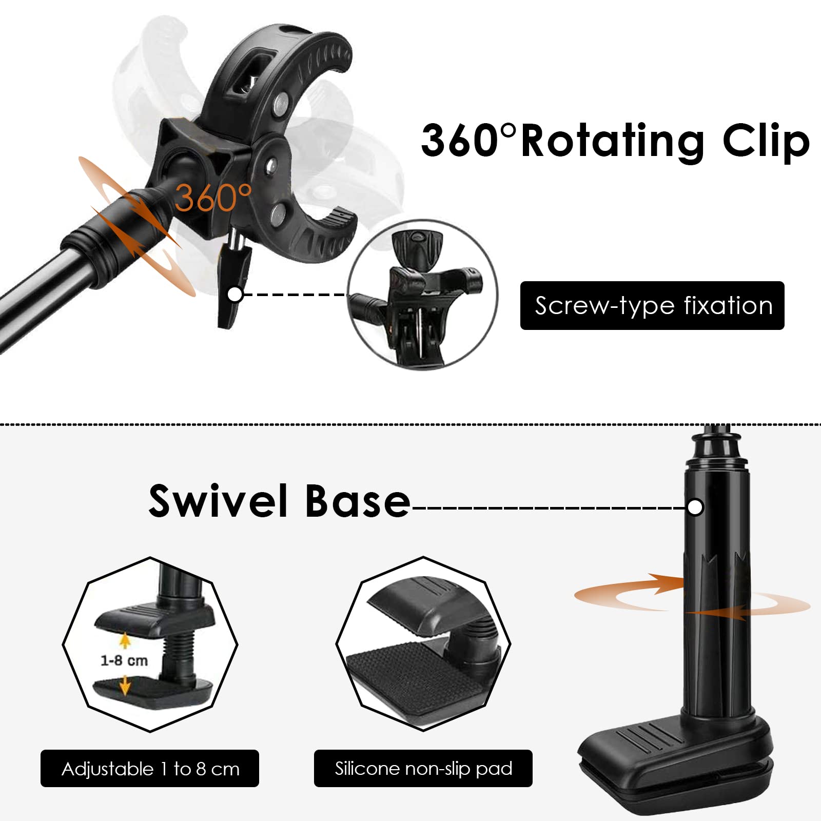 Linkidea aluminum-magnesium arm provides sturdy support during drying.