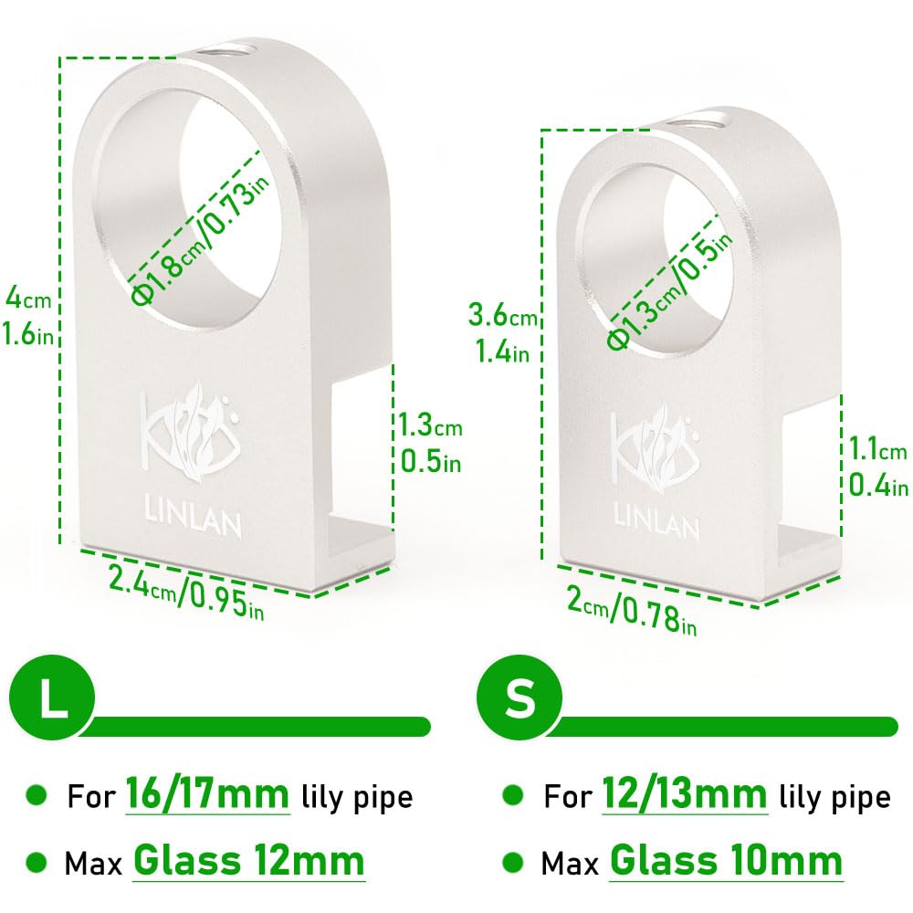 LINLAN mini holder aluminum clamp securely grips glass up to 12mm.