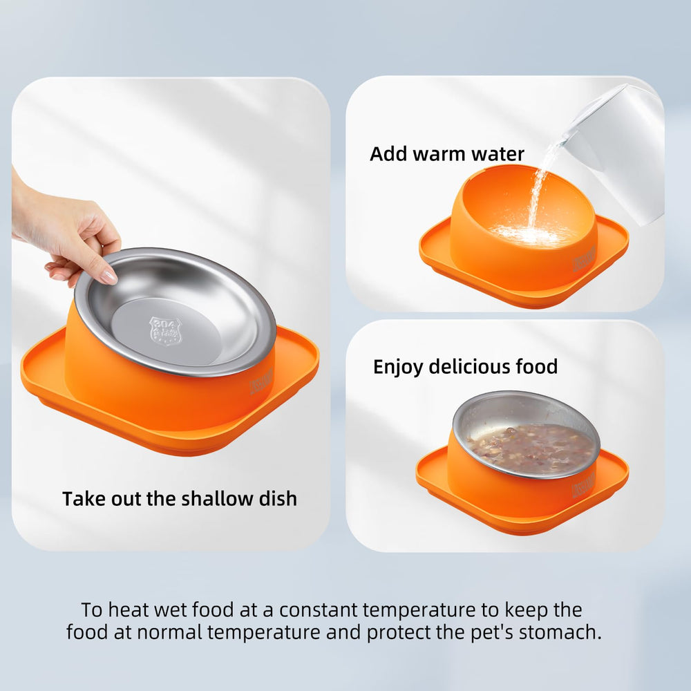 LINSHANMIN widened edges prevent spills and keep floors clean during feeding.