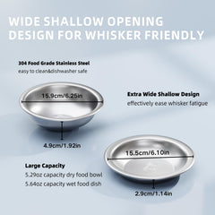 LINSHANMIN plastic base keeps bowls steady and prevents unwanted movement during meals.