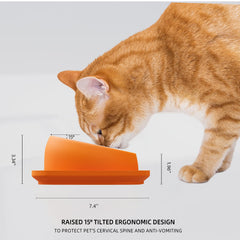 LINSHANMIN stainless steel bowls pair with the tilted feeder for easy cleaning and durability.