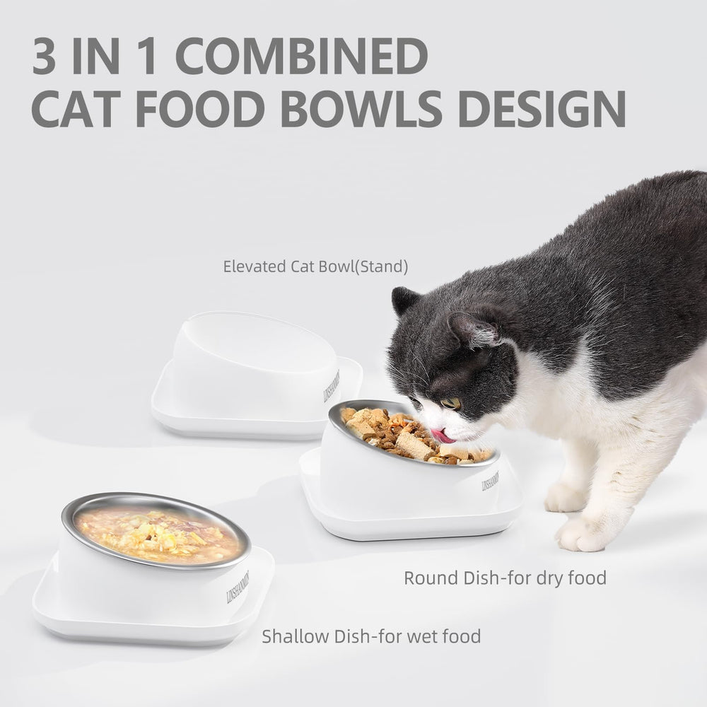 Linshanmin whisker-friendly wide-design bowl reduces whisker fatigue
