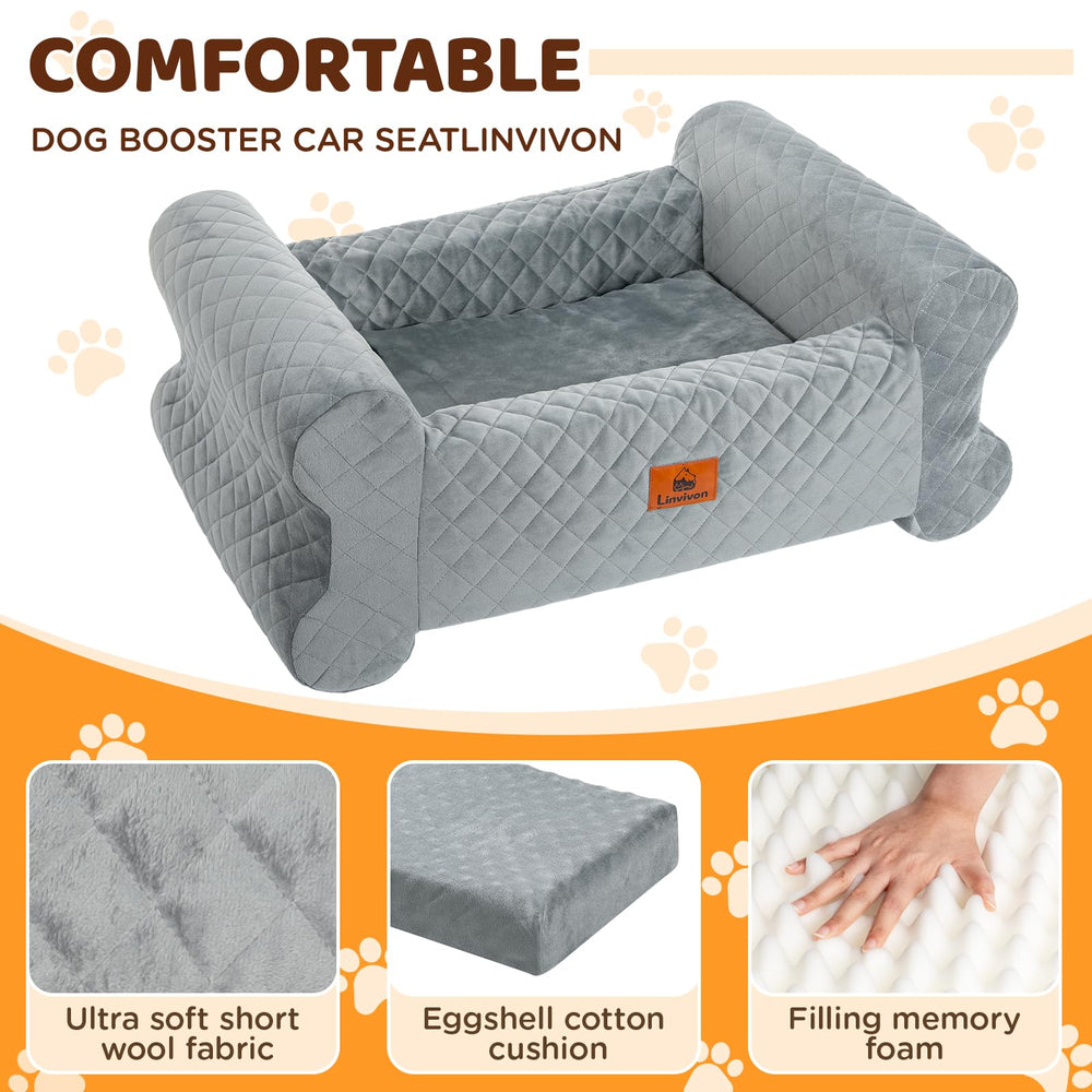 Linvivon dog car seat-easy-cleaning design resists dirt and fur for quick cleanup