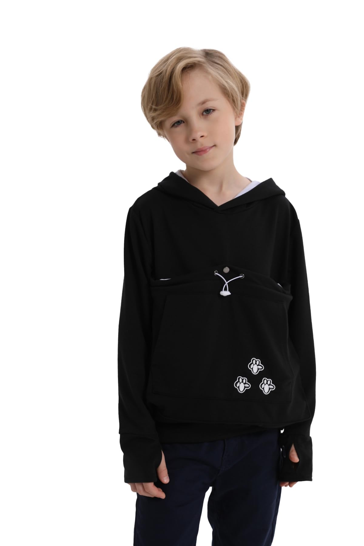LINYUCHEN cat pouch hoodie hood detail highlights cat ears