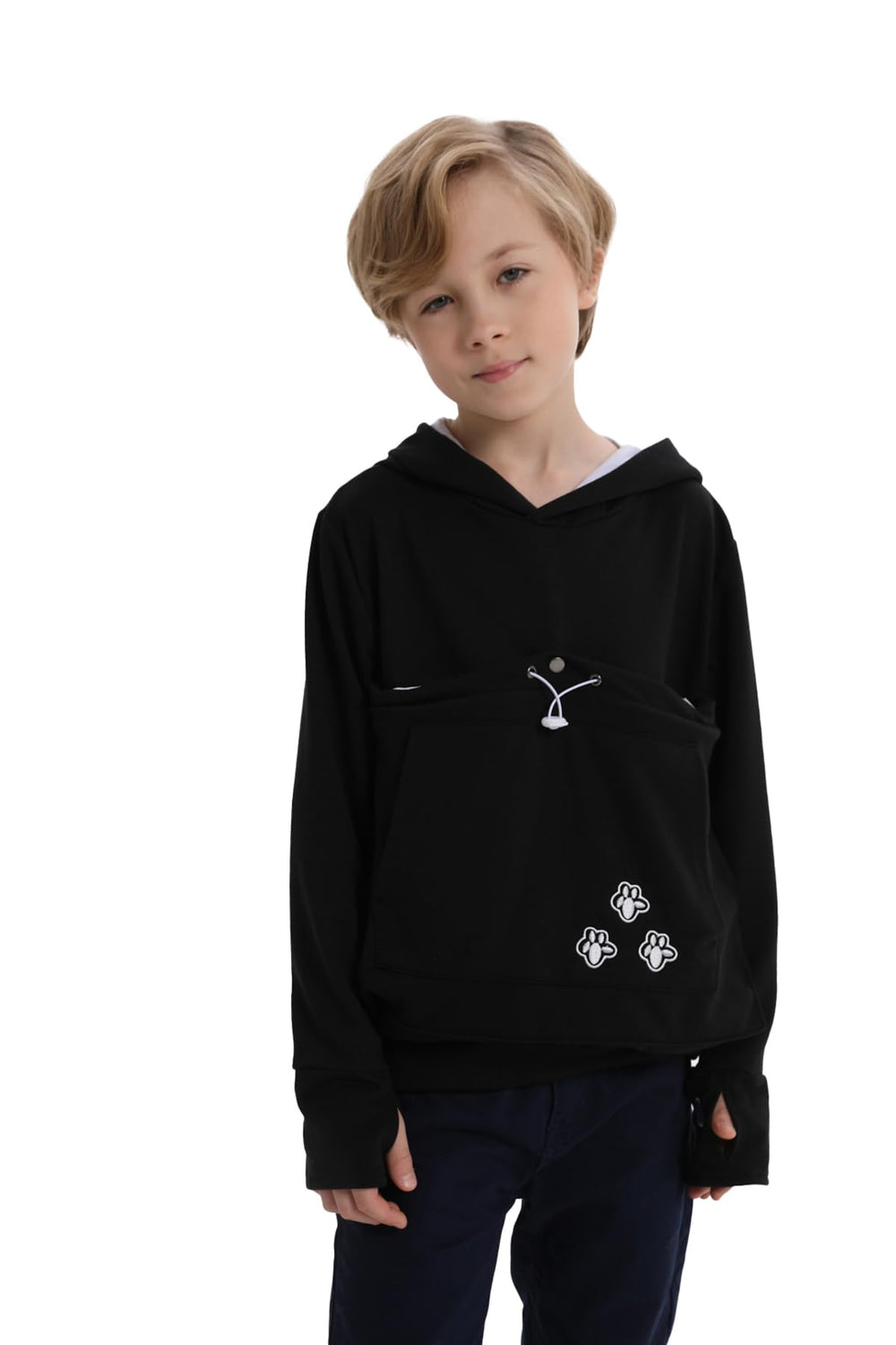 LINYUCHEN cat pouch hoodie hood detail highlights cat ears