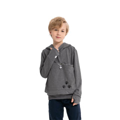 Linyuchen cat pouch hoodie pouch closeup highlighting removable liner for easy cleaning.