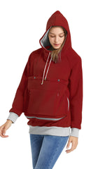 LINYUCHEN pet-pocket sweatshirt with removable liner for easy cleaning