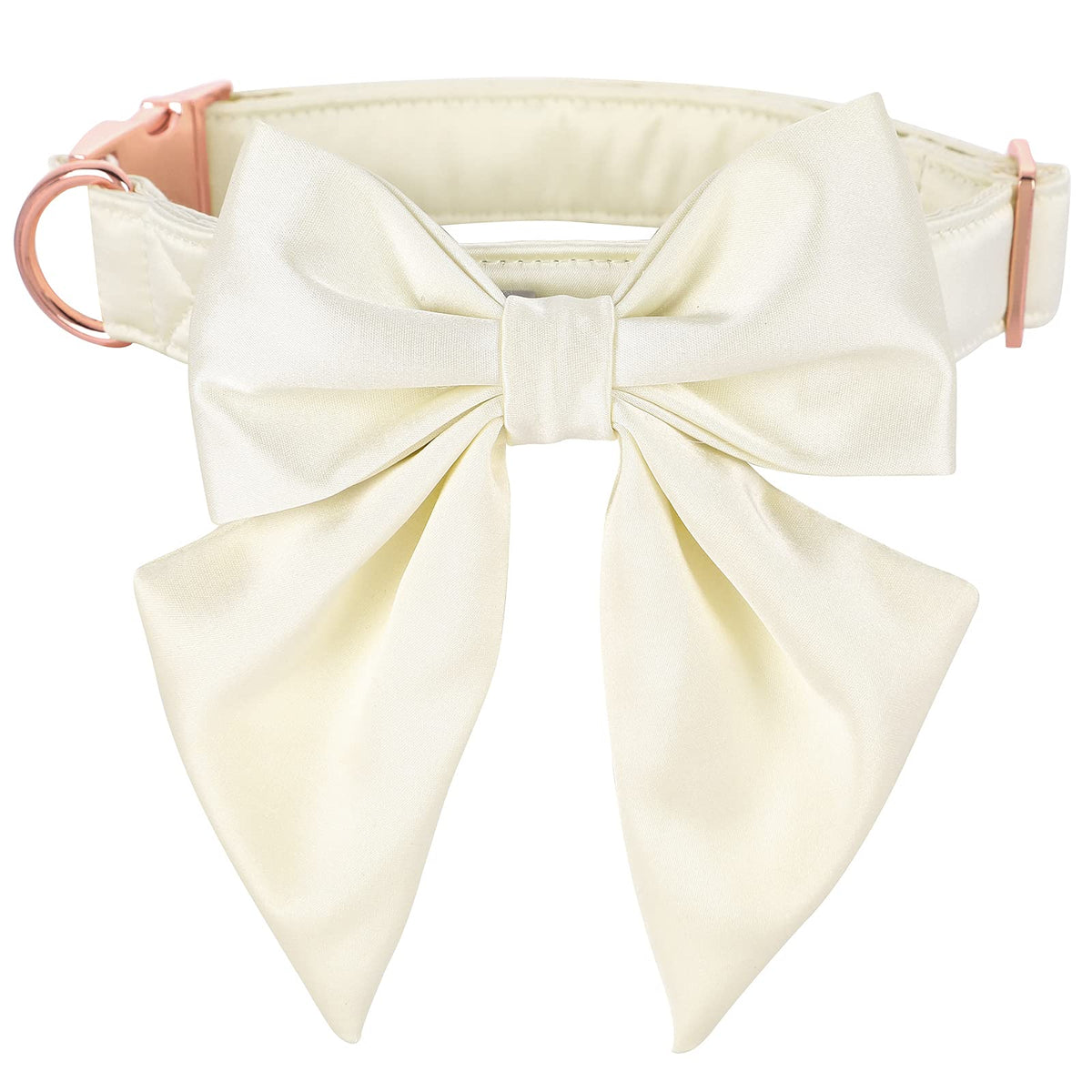 Lionet Paws bowtie dog collar silk fabric closeup highlights comfortable wear