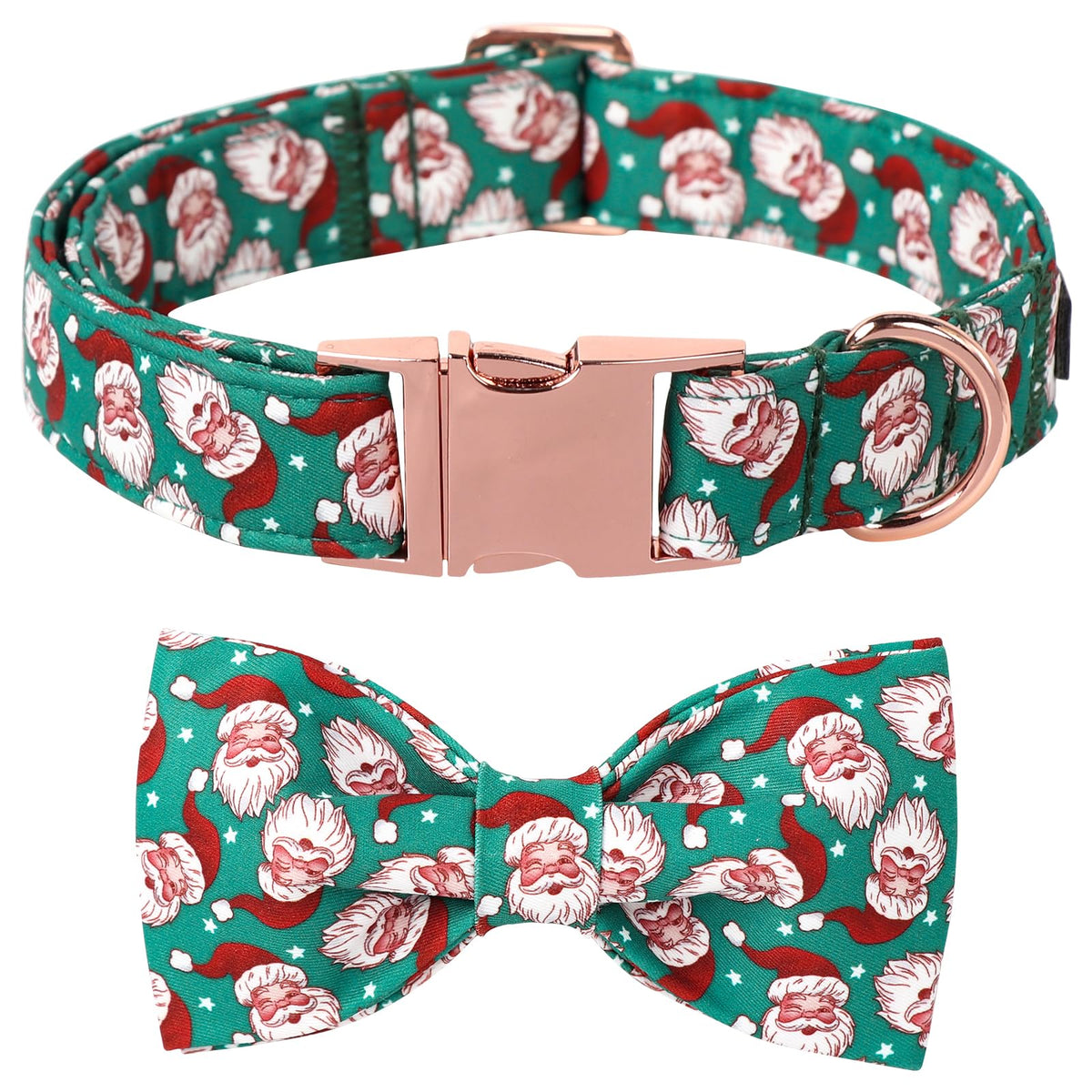 Lionet Paws Christmas dog collar in winter green offers festive style for large dogs