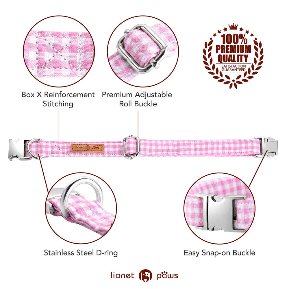 Lionet Paws cotton collar material offers soft comfort with durable daily wear.