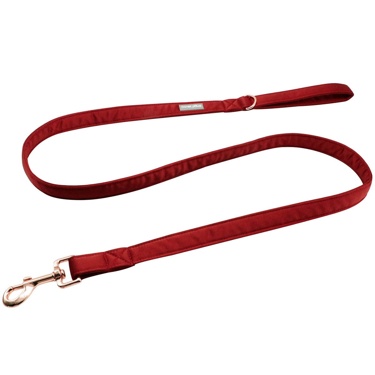 Lionet Paws silk red dog leash with 360° clip for tangle-free walks