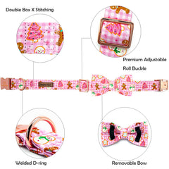 Lionheart Glory handmade bow detail with elastic straps for secure dog wear.