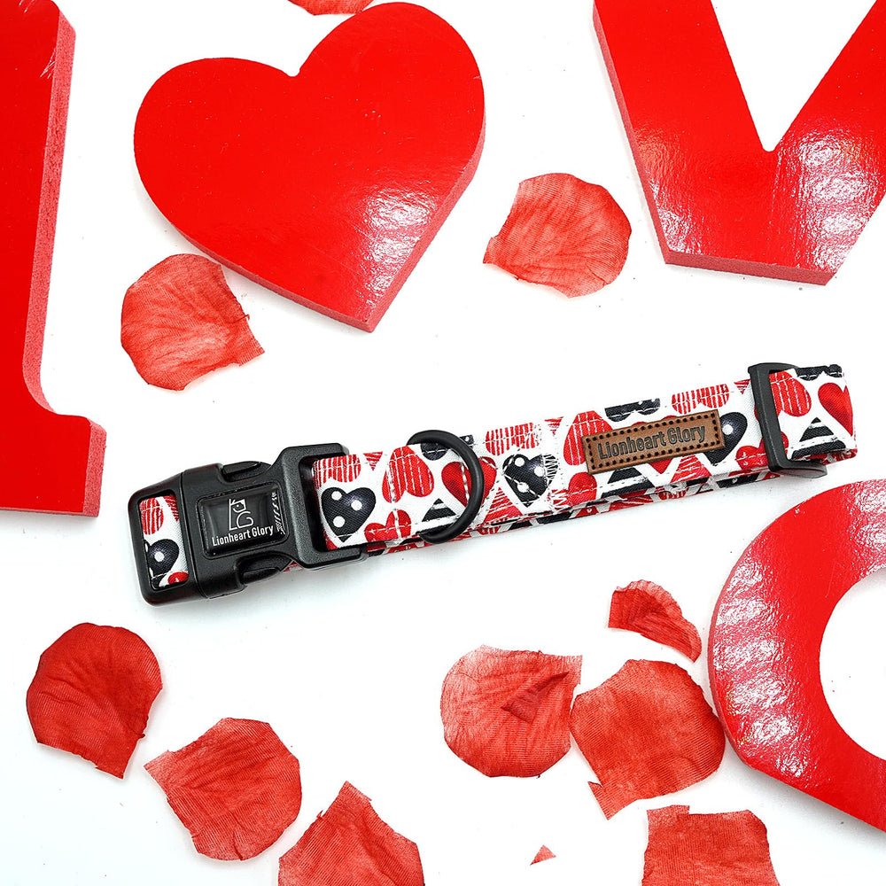 Lionheart Glory diseño único con corazones, regalo perfecto para mascotas.