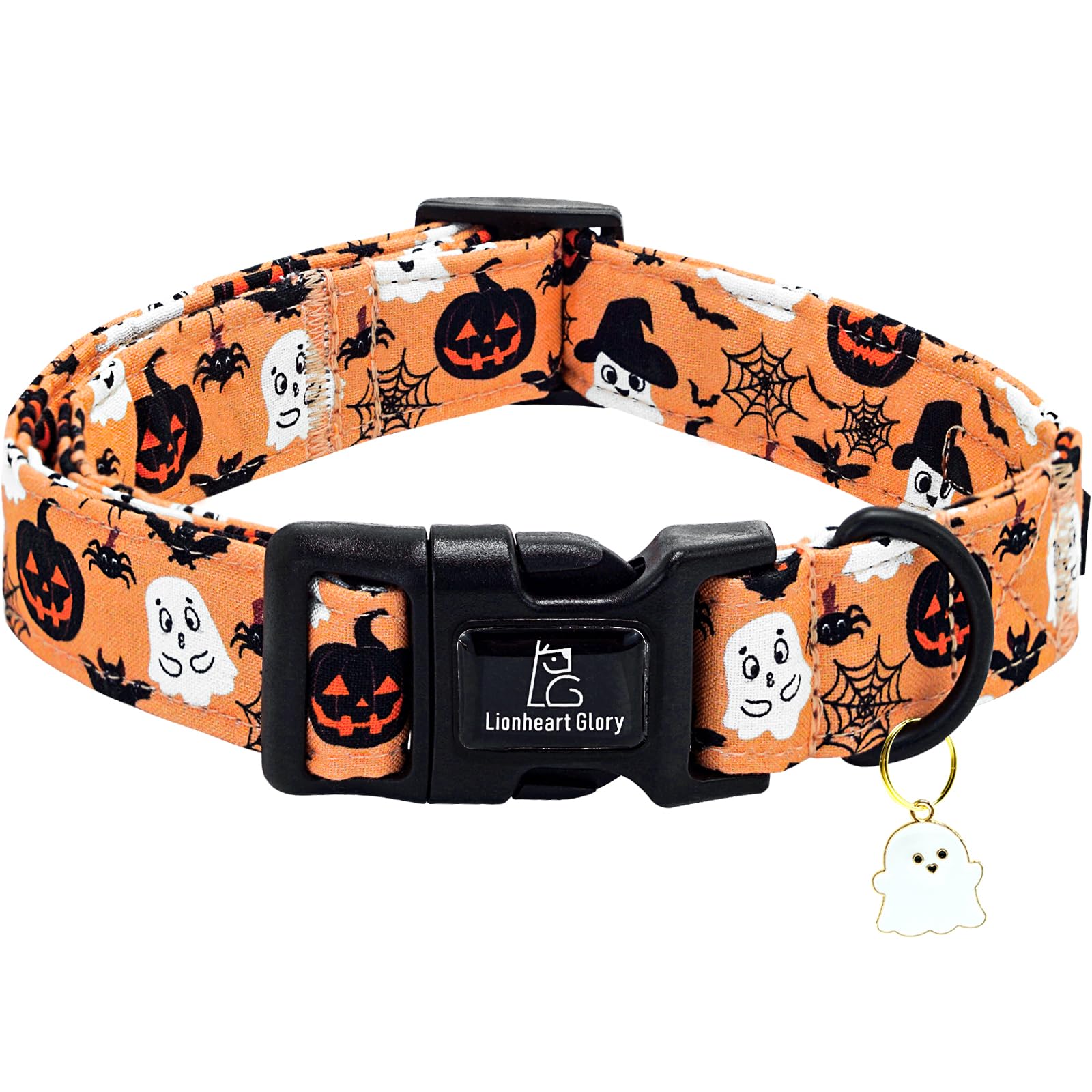 Collar Lionheart glory con calabazas y fantasmas para fiesta otoñal.