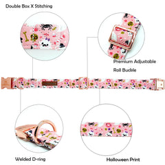 Lionheart Glory pink-adjustable-dog-collar highlighting playful style and reliable fit for large dogs