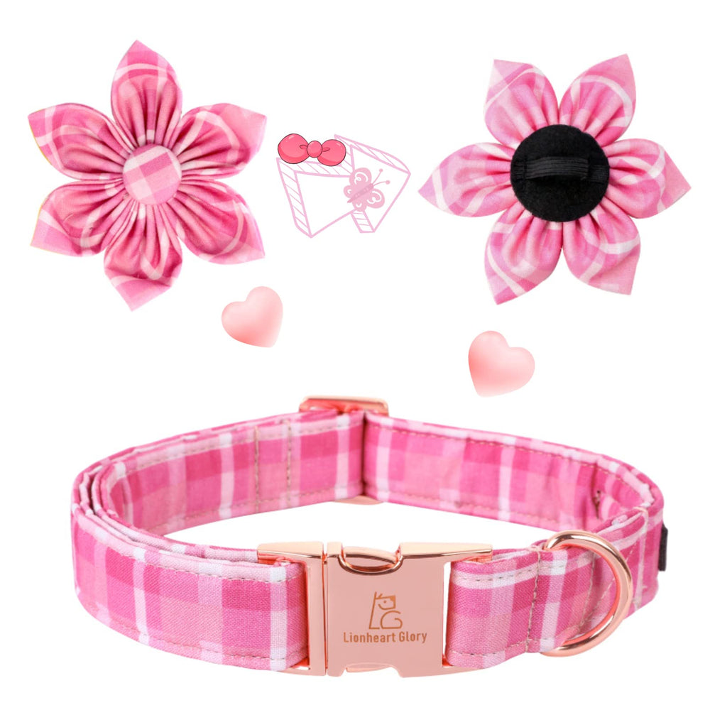 Lionheart Glory flower bow on the collar measures 3.9x3.9 inches.