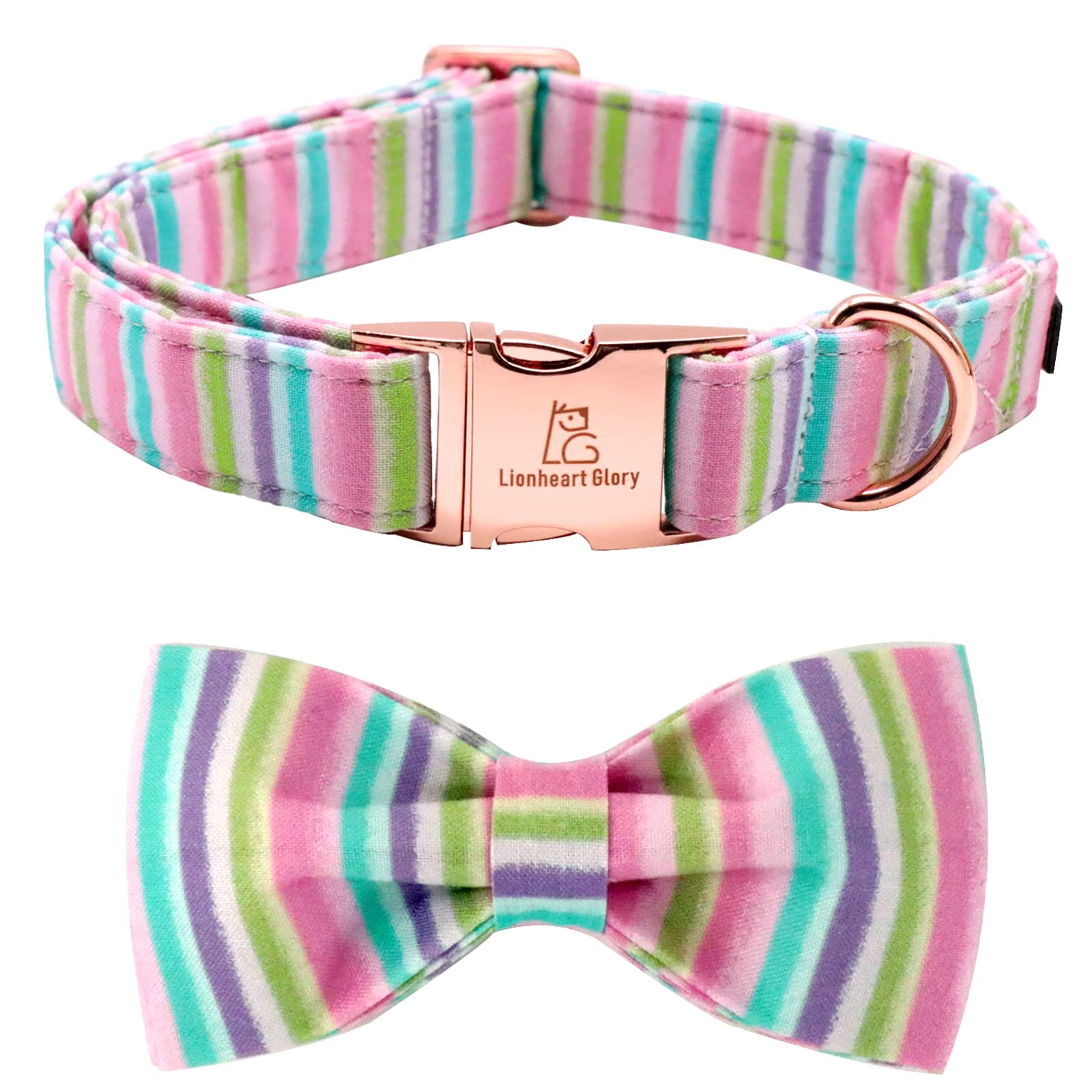 Lionheart Glory Easter dog collar with bow for festive look and secure fit.