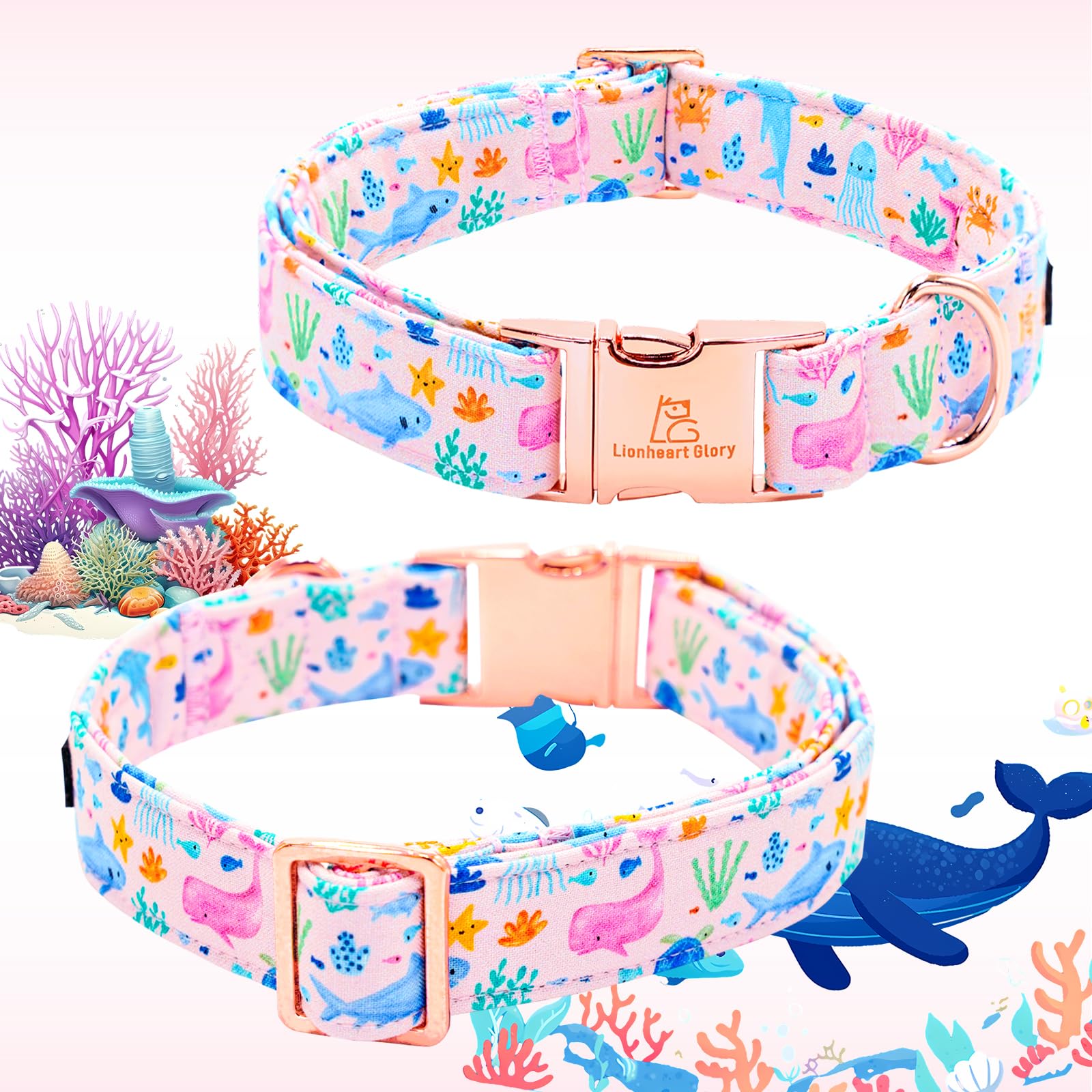 Lionheart glory soft-cotton-dog-collar delivers gentle comfort during walks.