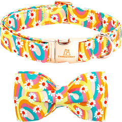 Lionheart glory sunflower-pattern dog collar with bright, comfortable fit.