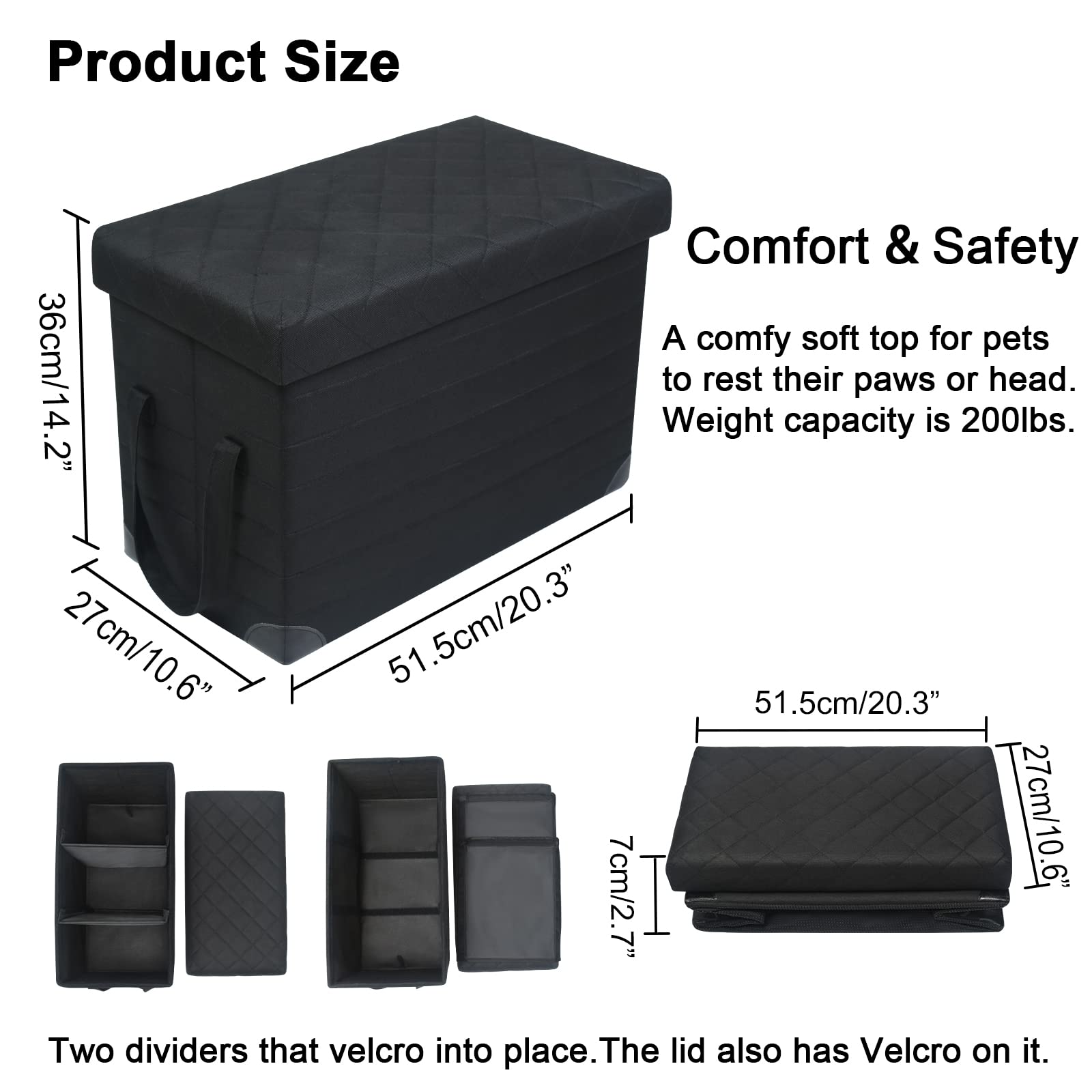 LIONROGE seat-extender-storage-compartments helps organize treats, leashes, and toys.