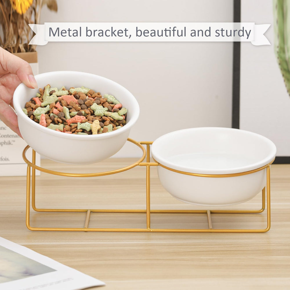 LIONWEI LIONWELI food and water set lets two pets eat simultaneously