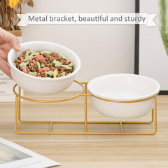 LIONWEI LIONWELI food and water set lets two pets eat simultaneously