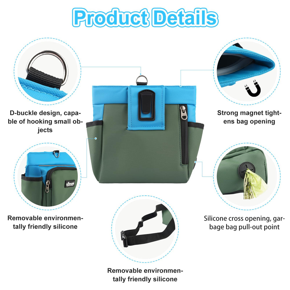 LIOPARD magnetic closure pouch enables one-handed rewards during training sessions.