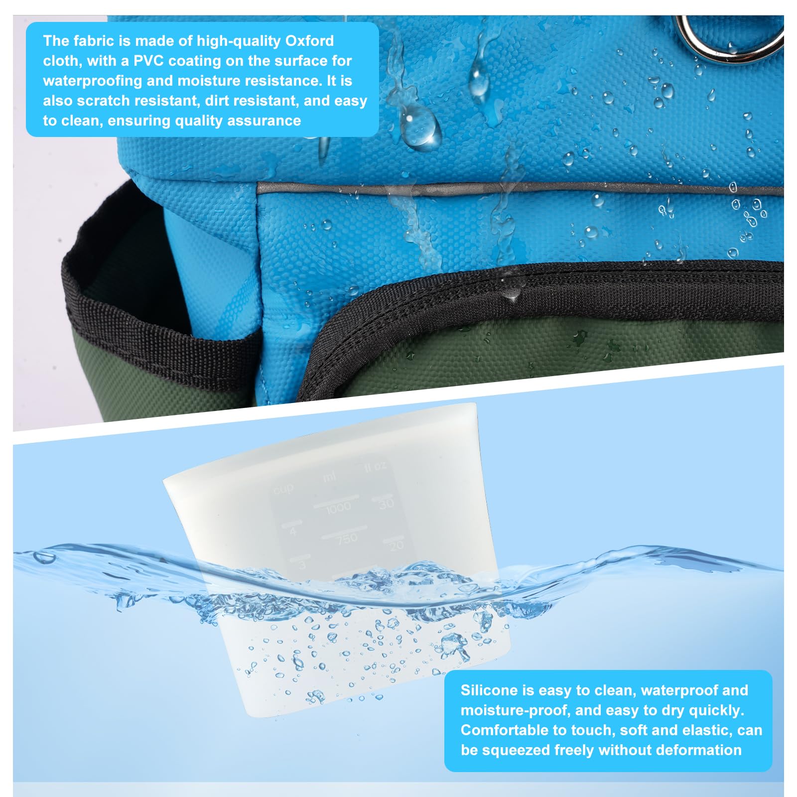 LIOPARD silicone cup pouch stores up to 4 cups of treats, keeping them fresh.