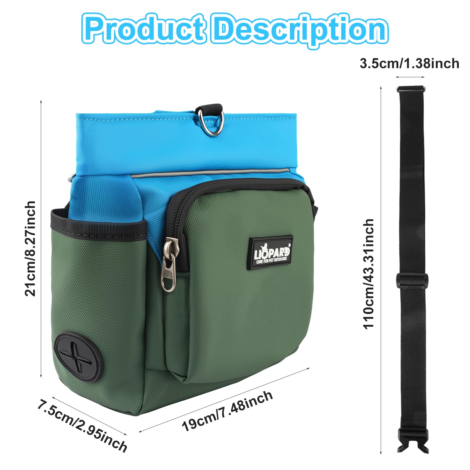 LIOPARD treat pouch yellow belt attachment for secure jogs and hikes.