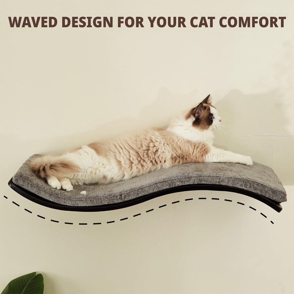 LIORCE cat shelf comfort cushion offers soft lounging with secure grip.