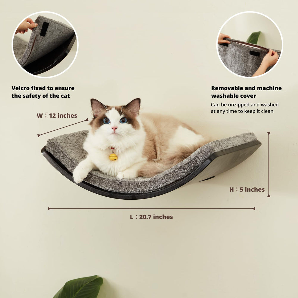 LIORCE cat-shelf wall-mounted-assembly demonstrates quick secure mounting
