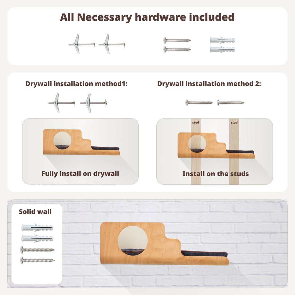 LIORCE cat wall shelves floating design blends with modern home decor.
