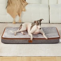 LIORCE memory foam large dog bed top view for spacious comfort during naps.