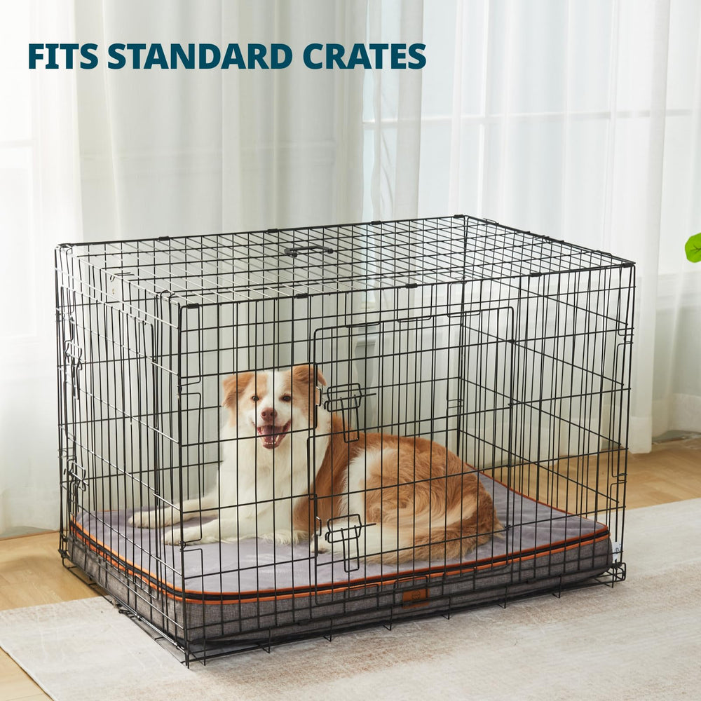 LIORCE Memory Foam XL Dog Bed waterproof liner closeup communicates durability and cleanability