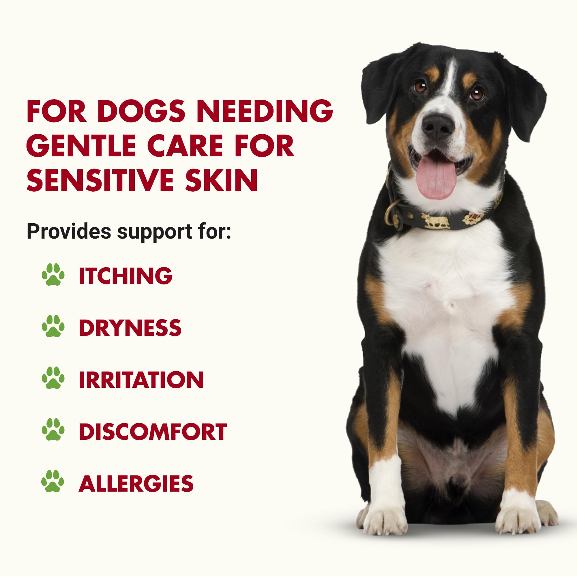 LIQUID-VET K9 Itch & Allergy chicken pour demonstrates mess-free dosing.