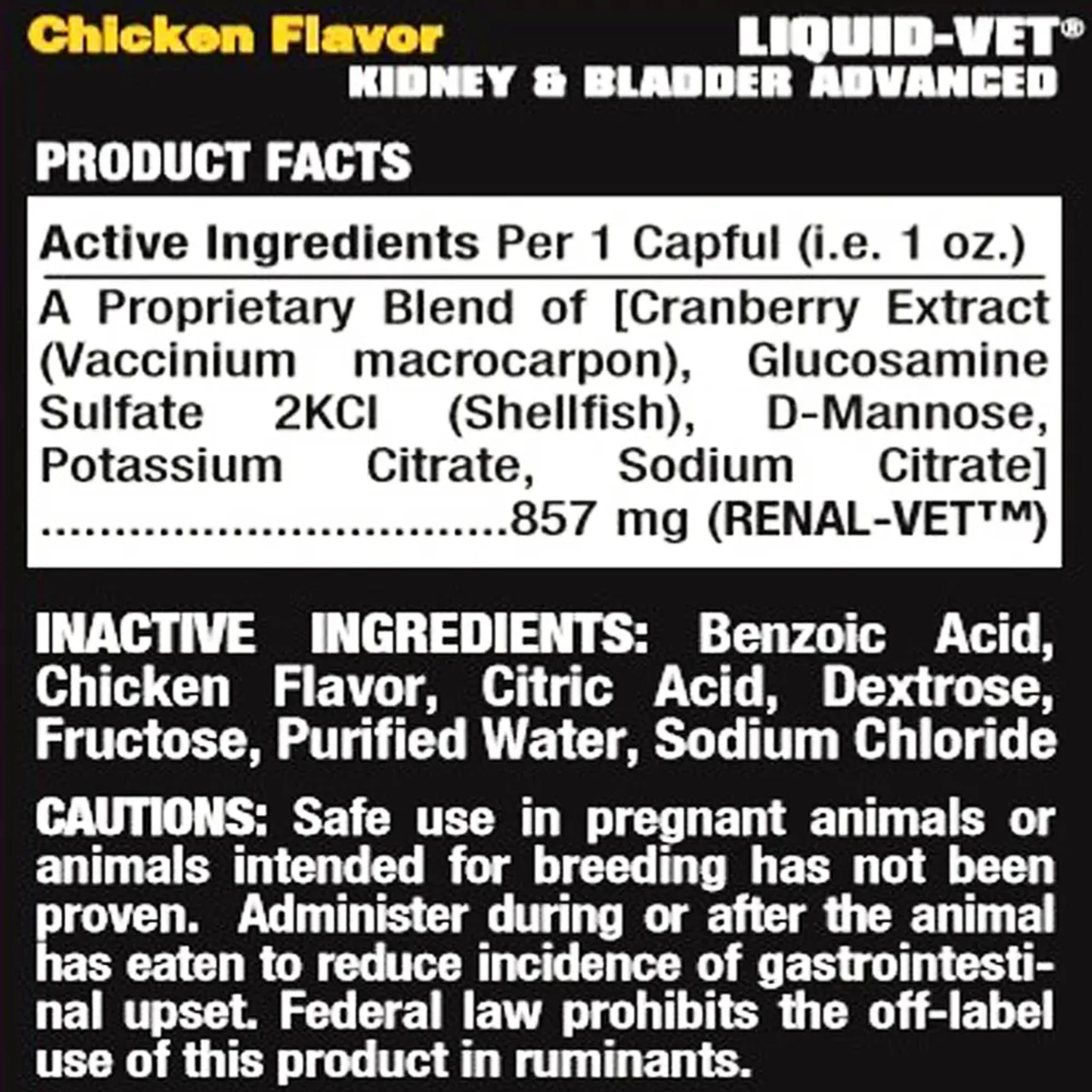 LIQUID-VET minerals citrate potassium citrate and sodium bottle supports hydration