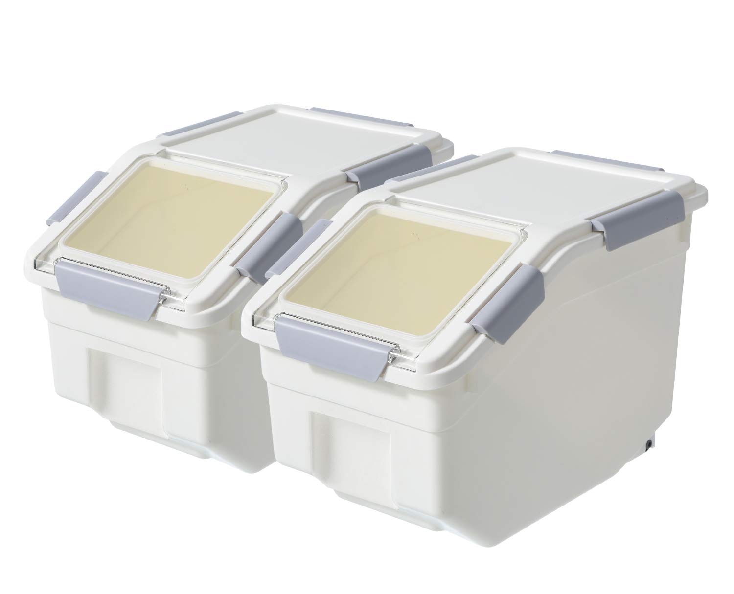 LISM 2-pack dog food storage containers with airtight seal for fresh storage.
