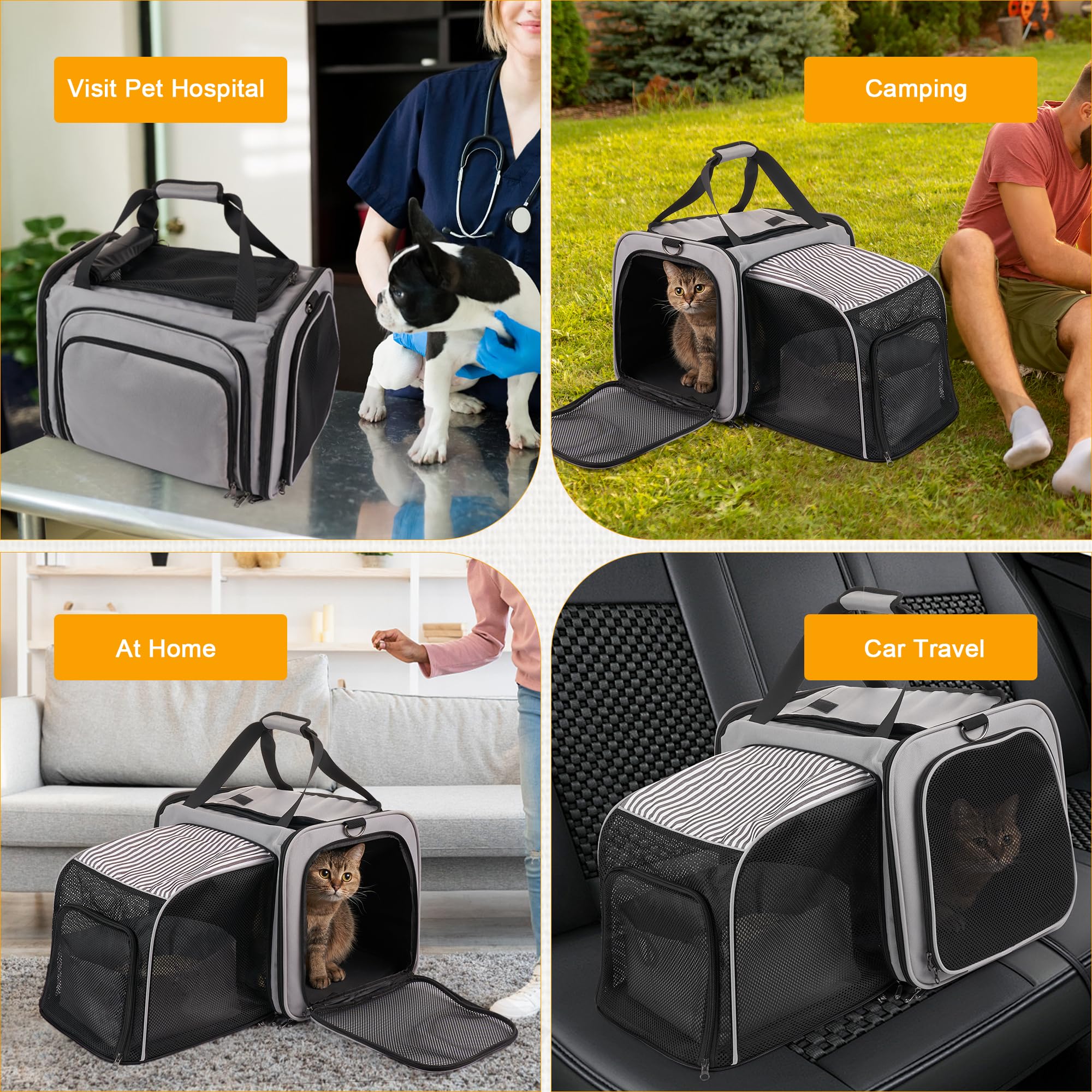 LitaiL cat carrier compact dimensions fit car trunks and camping setups