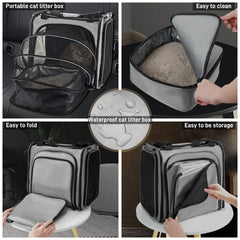 LitaiL cat carrier dimensions 17.3 by 12.9 by 16.2 inches for fitting cats.