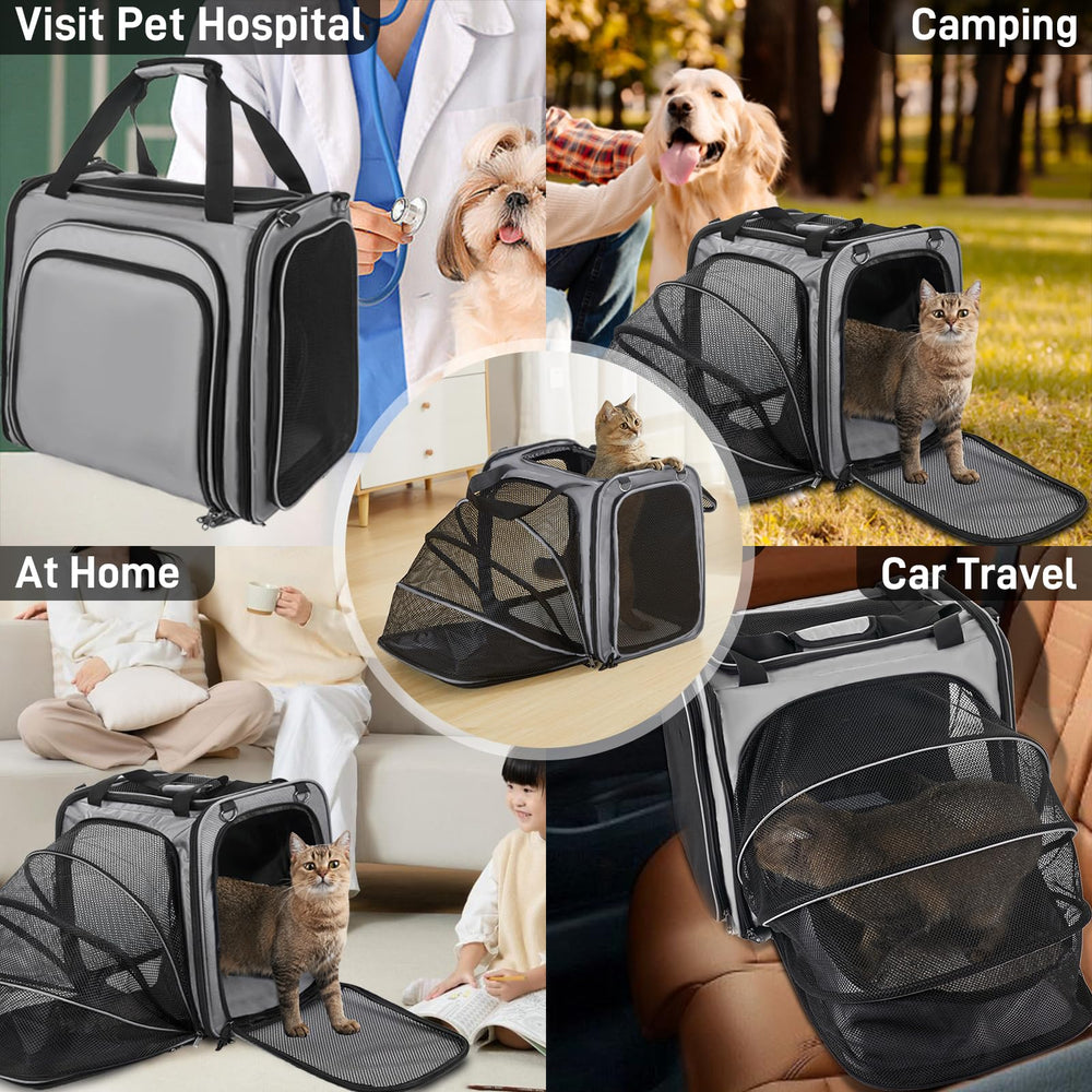 LitaiL cat carrier includes leak-proof litter box to keep car clean.