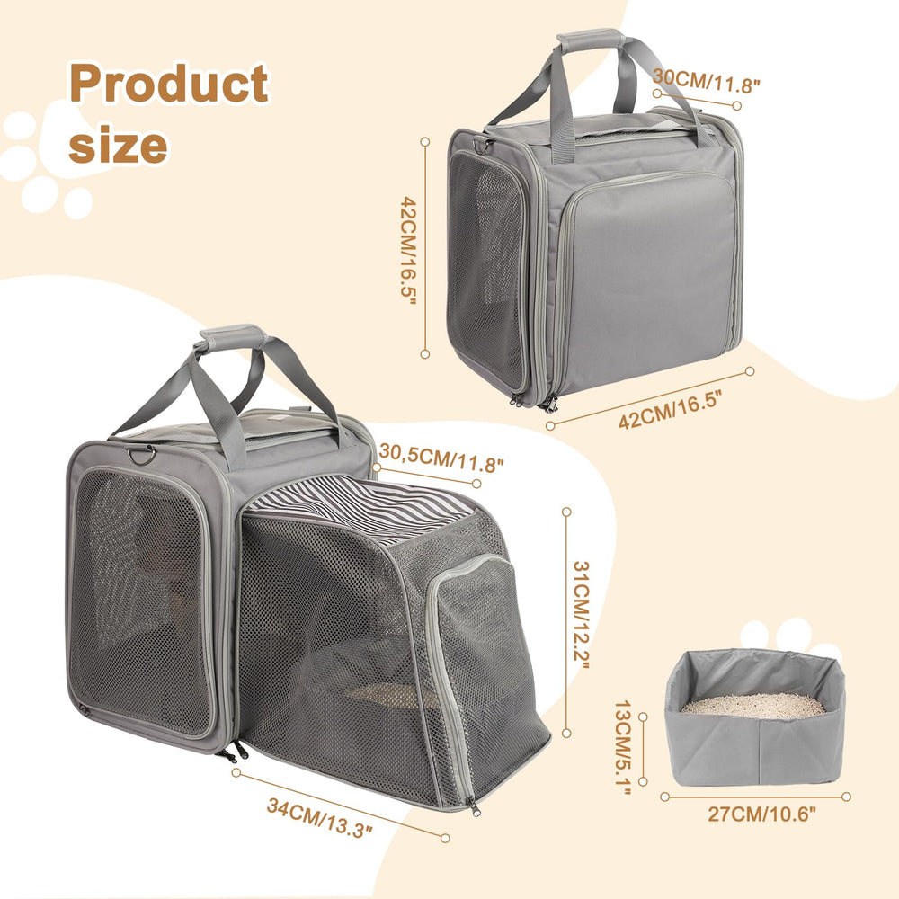 LitaiL cat carrier panorama window provides view and airflow during trips