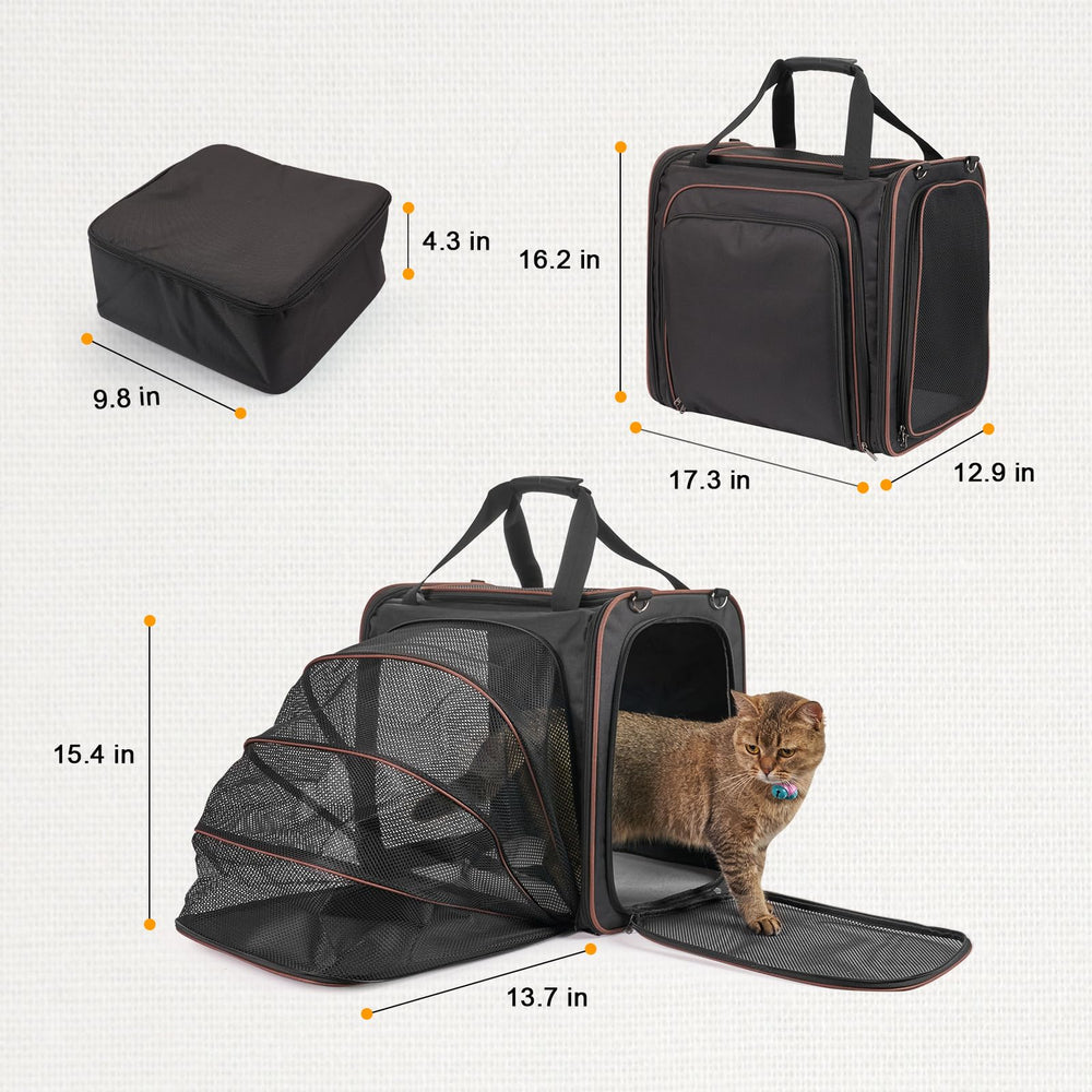 LitaiL cat travel carrier side entrance enables calm loading during trips.
