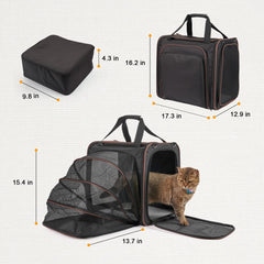 LitaiL cat travel carrier side entrance enables calm loading during trips.