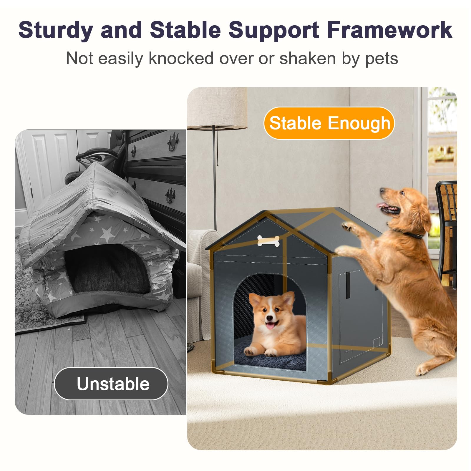 LitaiL dog house plush cushion provides year round comfort
