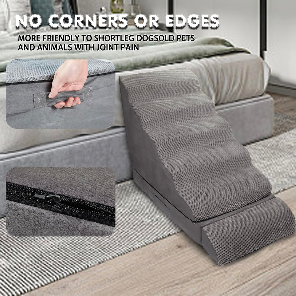 LitaiL dog stairs non-slip base keeps pets steady on carpet